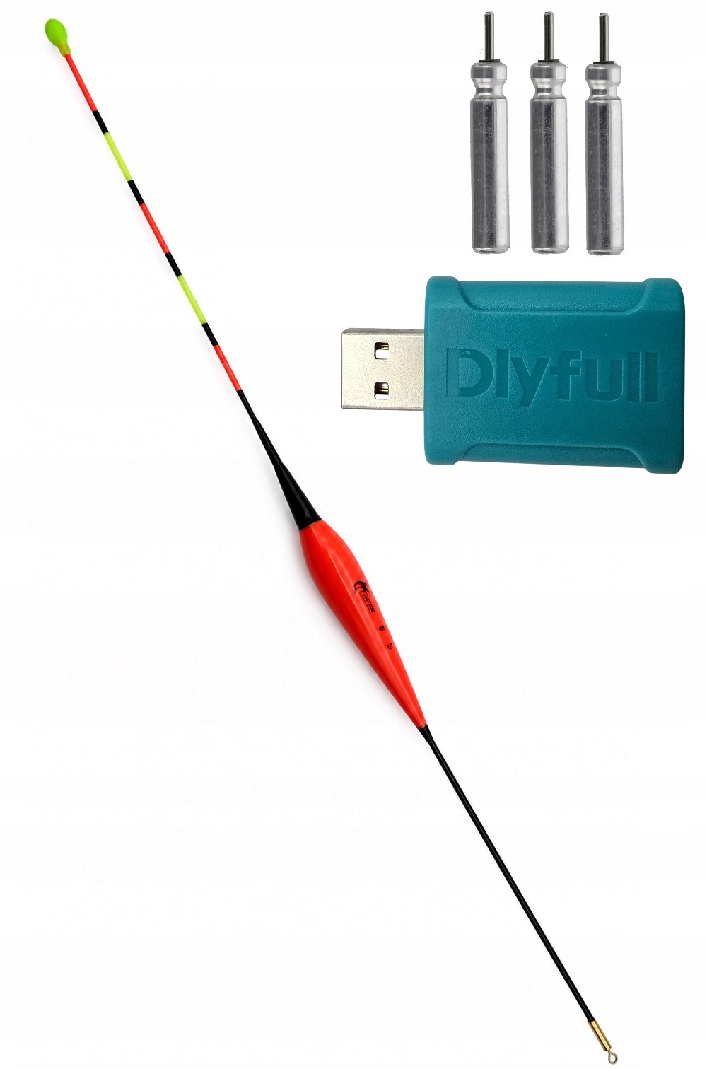 Świecący Spławik Led 4g 36cm Bateria Tuba Ładowarka z Akumulatorami