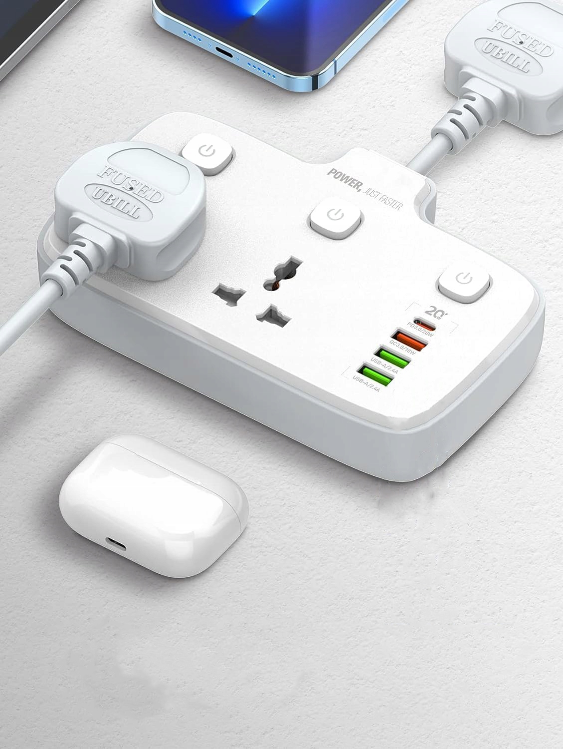 LISTWA ZASILAJĄCA ŁADOWARKA 20W USB C ROZDZIELACZ Model LDNIO-SE2435-ST