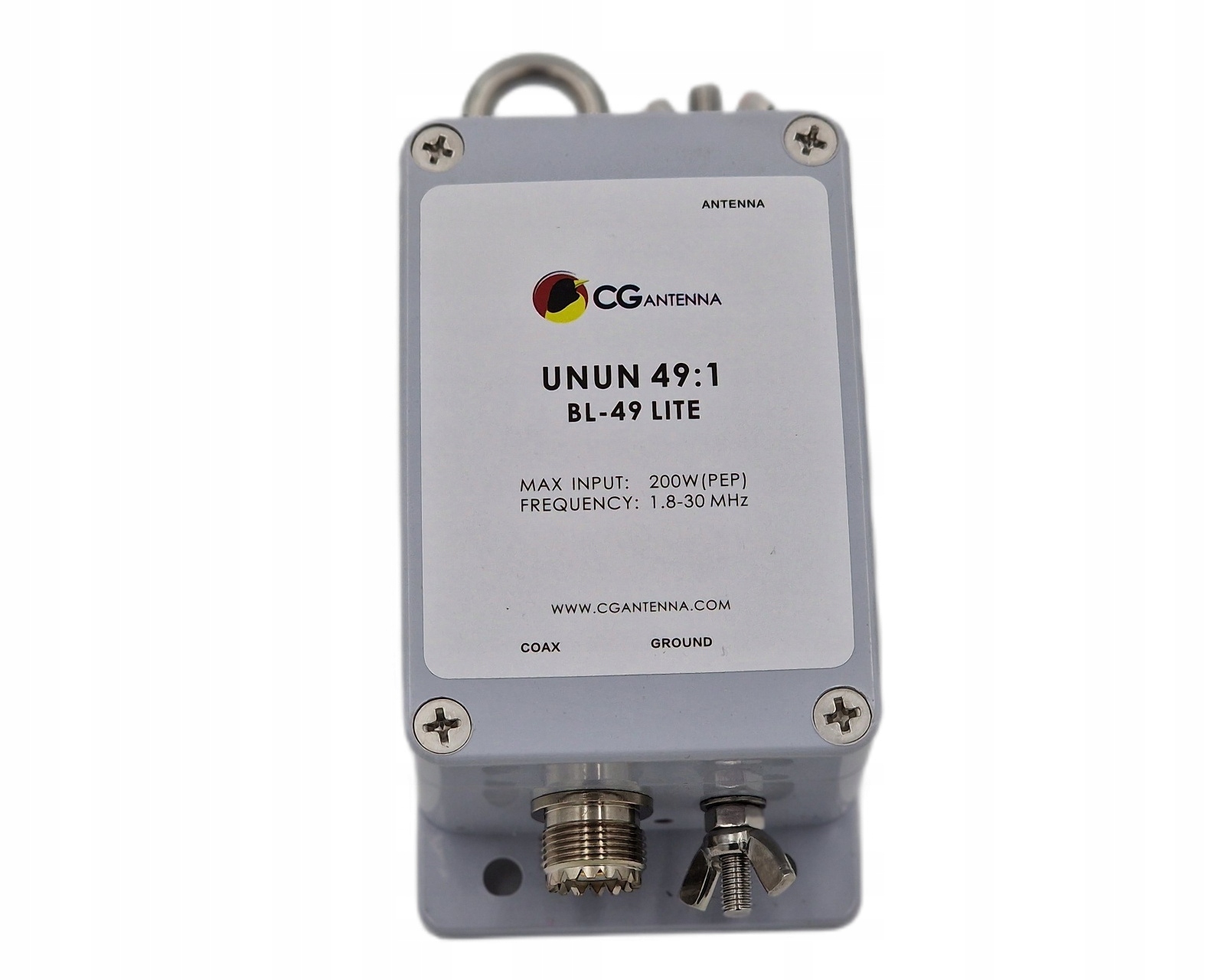 Cg Antenna BL-49 Lite balun Unun 49:1 zakres 1.8-30MHz 200W do anten Endfed