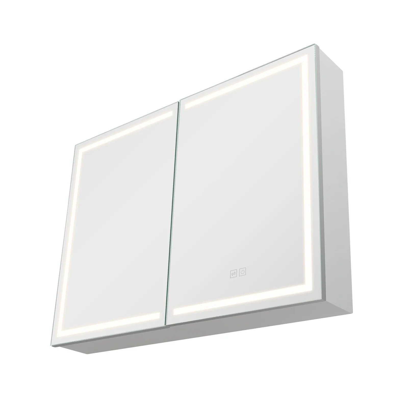 Koupelnová skříňka zrcadlo Led 60 x 80 cm silná 3 barvy police paměť 4 mm Hd