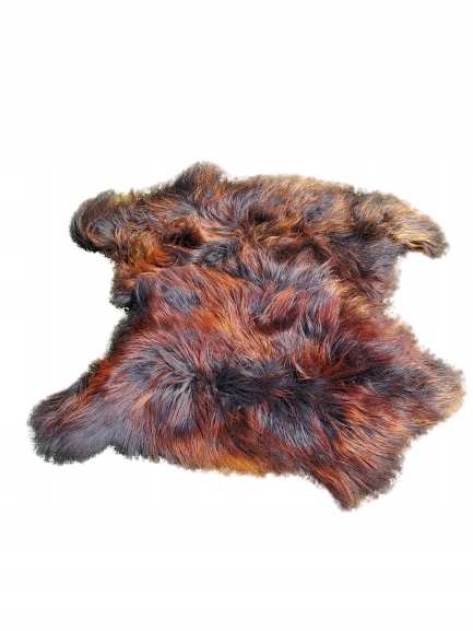 Koberec z ovčej kože Plamenná prírodná čierna