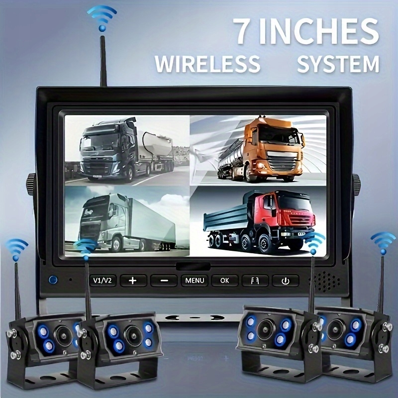 Digital Wireless Backup Camera System, 7 Inch MDVR Reversing Monitor Model YB-N-Wireless-4
