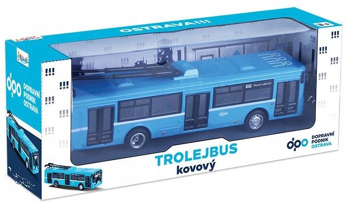 

Trolejbus Metalowy Czeski 16cm Autobus Trolleybus