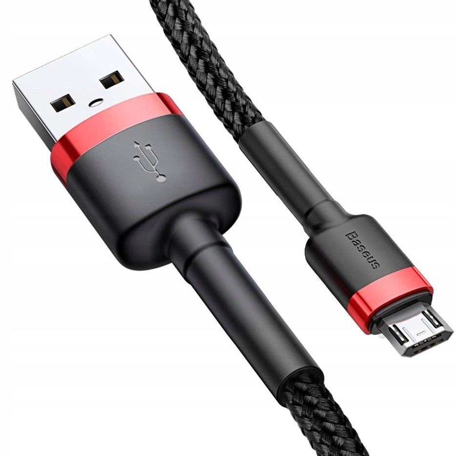 Kabel USB - microUSB typ B, Baseus CAMKLF-C91 2 m, oplot