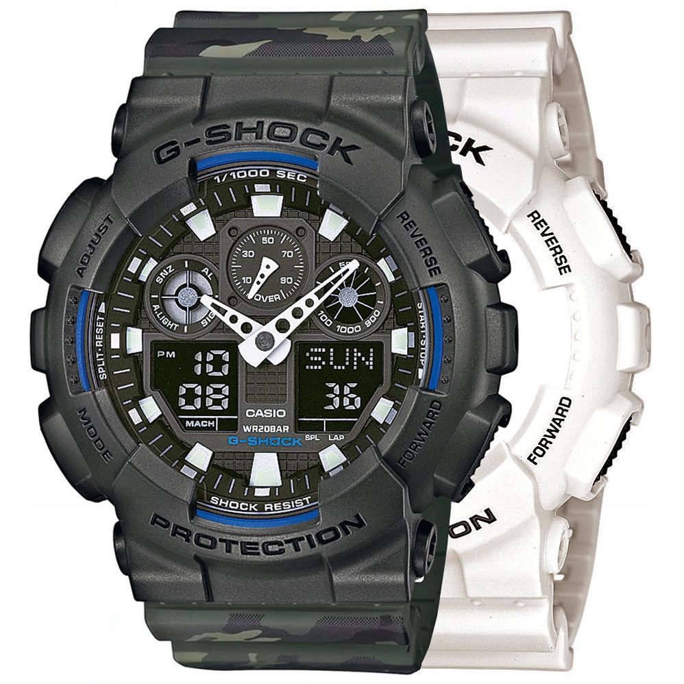 Sada G-shock GA-100B-7AER Šedá Zelená