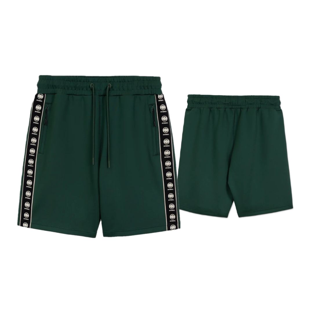 Pitbull West Coast Pánské Teplákové Kraťasy Powers Zelené Green M