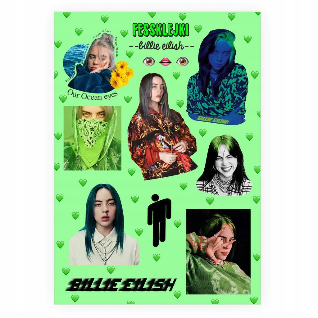 

Naklejki Billie Eilish 10szt