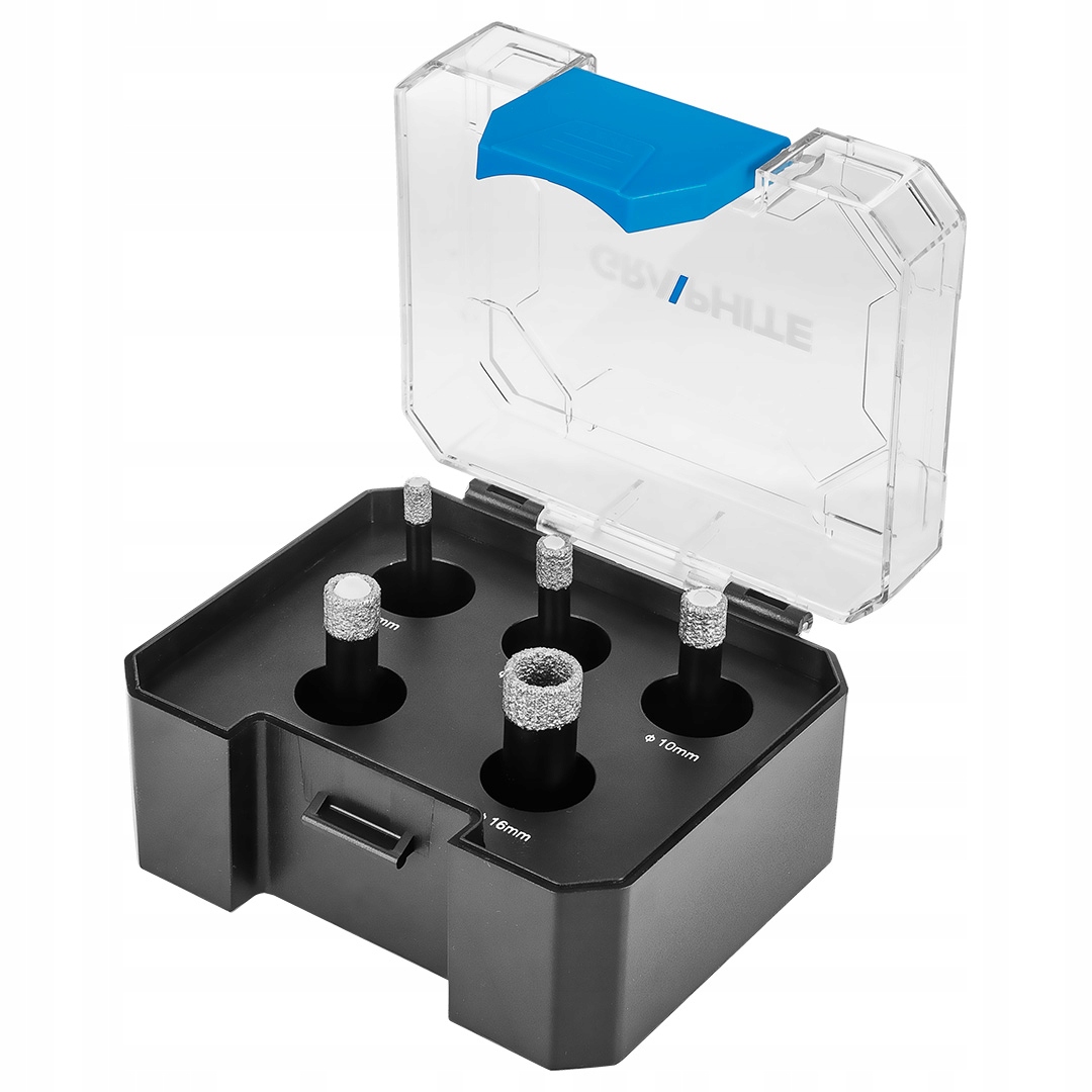 Diamantové vrtací korunky 6, 8, 10, 12, 16 mm, sada 5 ks