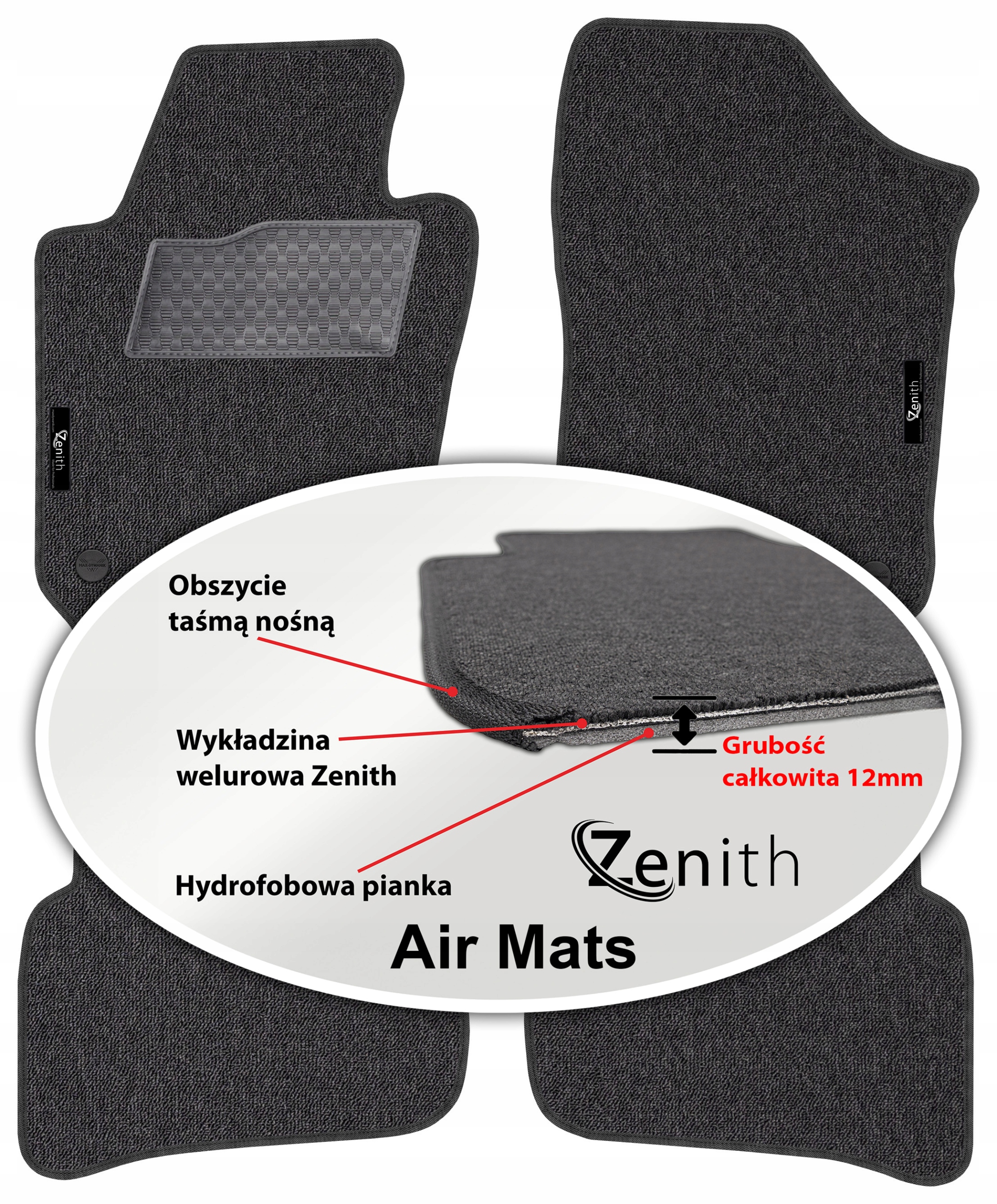 Seat Ibiza IV 2008-2017 Velúrové koberčeky do auta Zenith Air Mats