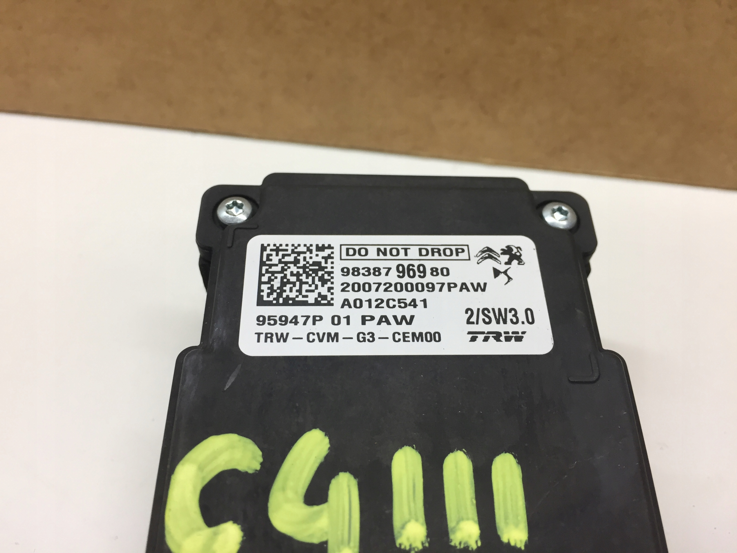 CITROEN C4 III KAMERA ASYSTENT PASA RUCHU Part number 9838796980