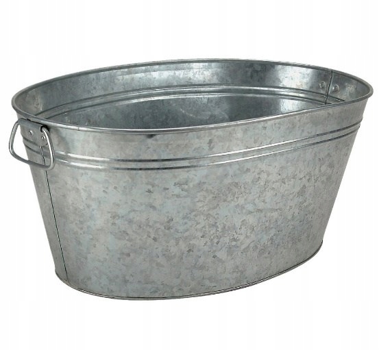 Balia donica 55cm 38cm ocynk metalowa duża