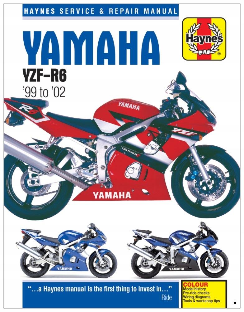 Yamaha YZF-R6 (1999-2002) YZFR6 instrukcja napraw Haynes