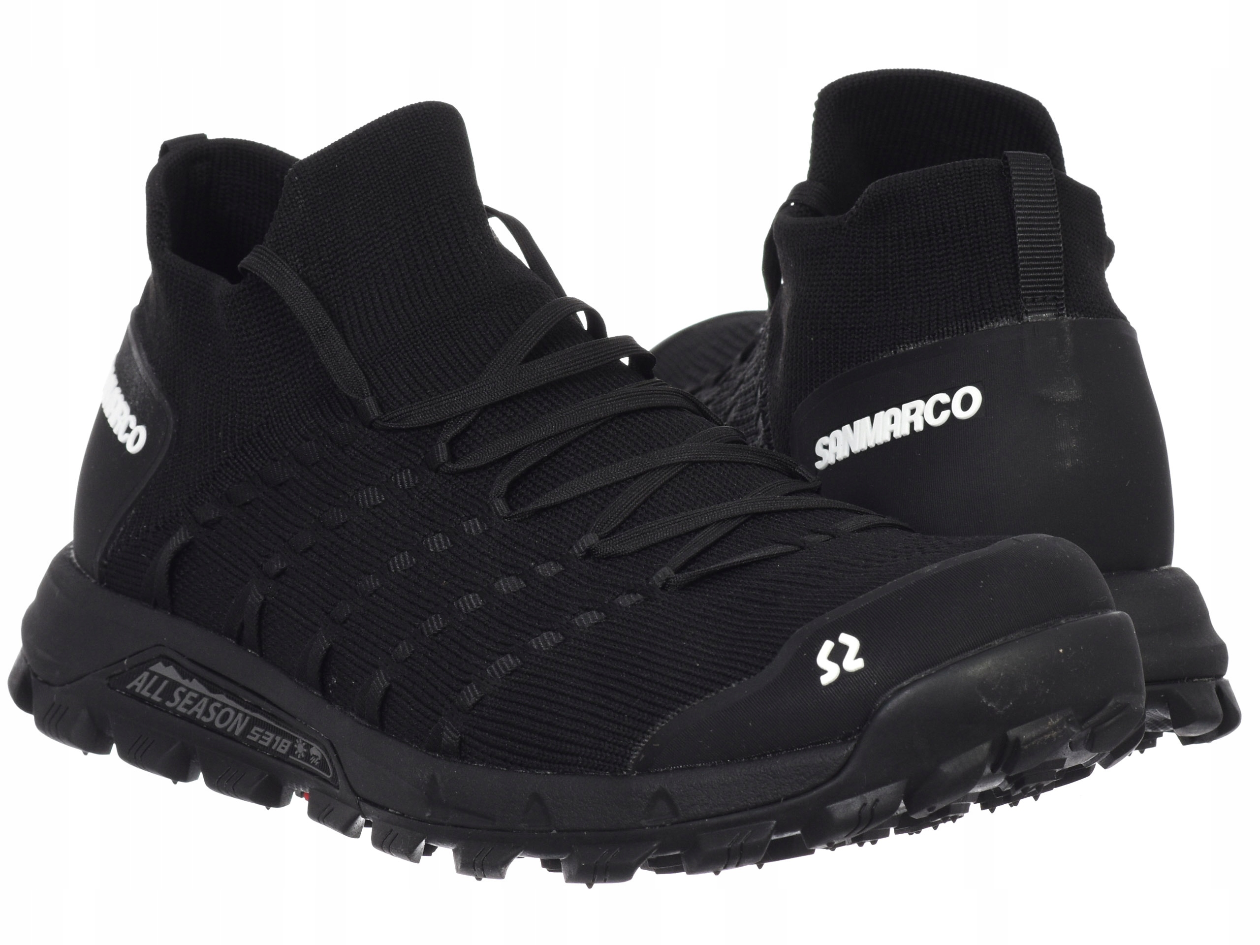 Pánské boty San Marco Trek Sock SMT2000003-0003 trekové boty Černé