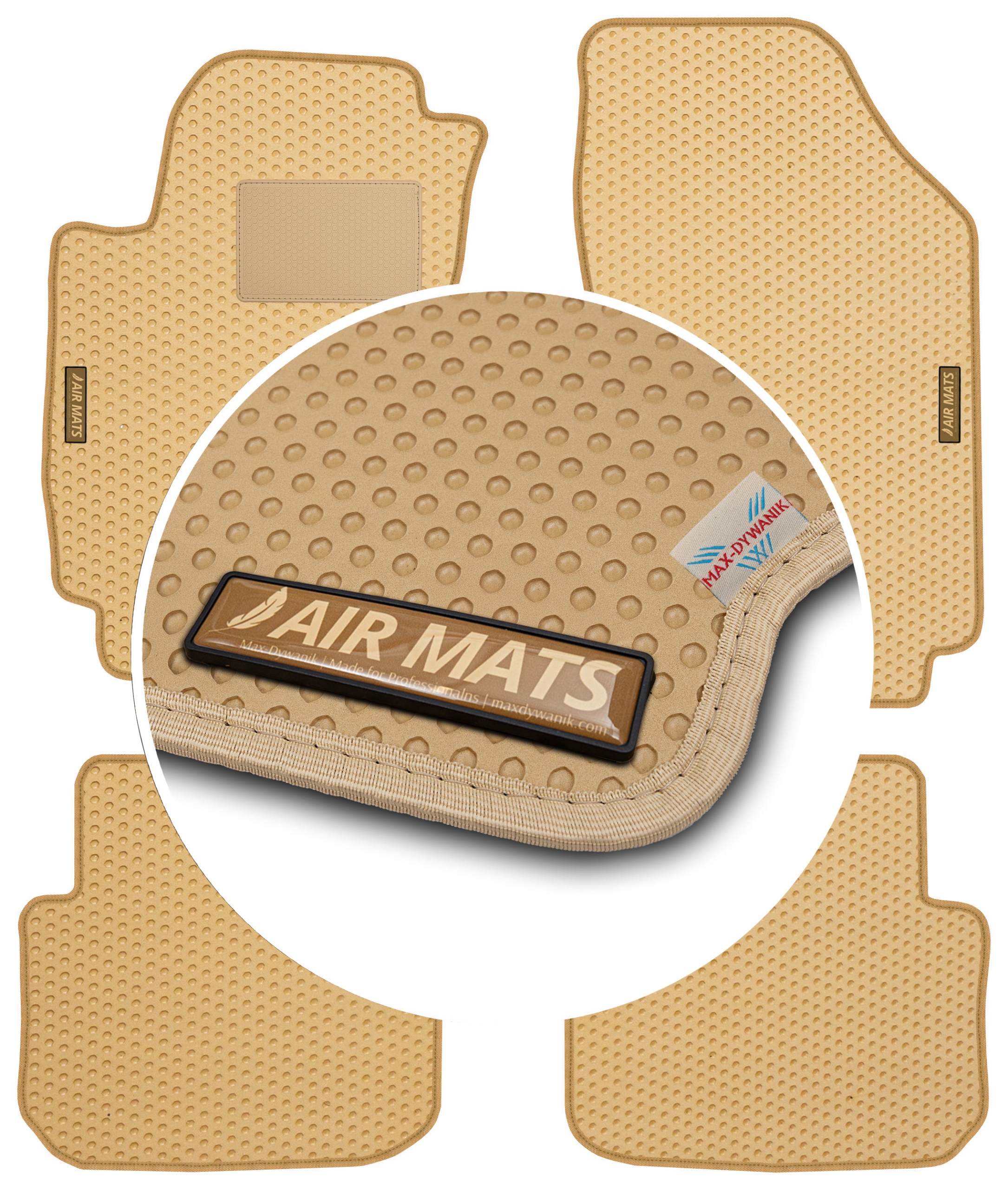 Fiat Stilo Hatchback 2001-2010 Béžové gumové koberce Eva Air Mats