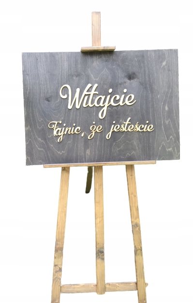 

Tablica powitalna na Ślub Wesele sztaluga 70x50