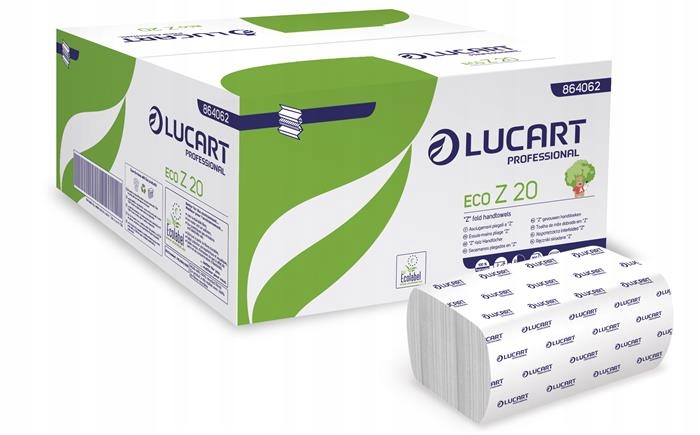 Papírové ručníky "eco Z 20", bílá, 2-vrstvé, sklad Z/v, 200 útržků, Lucart