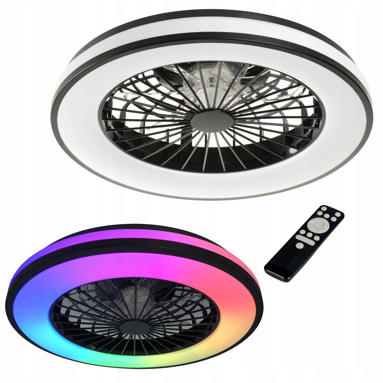 Led stropná lampa Stropné Svietidlo s ventilátorom 48 W Zmena farby Cct+rgb Kanlux