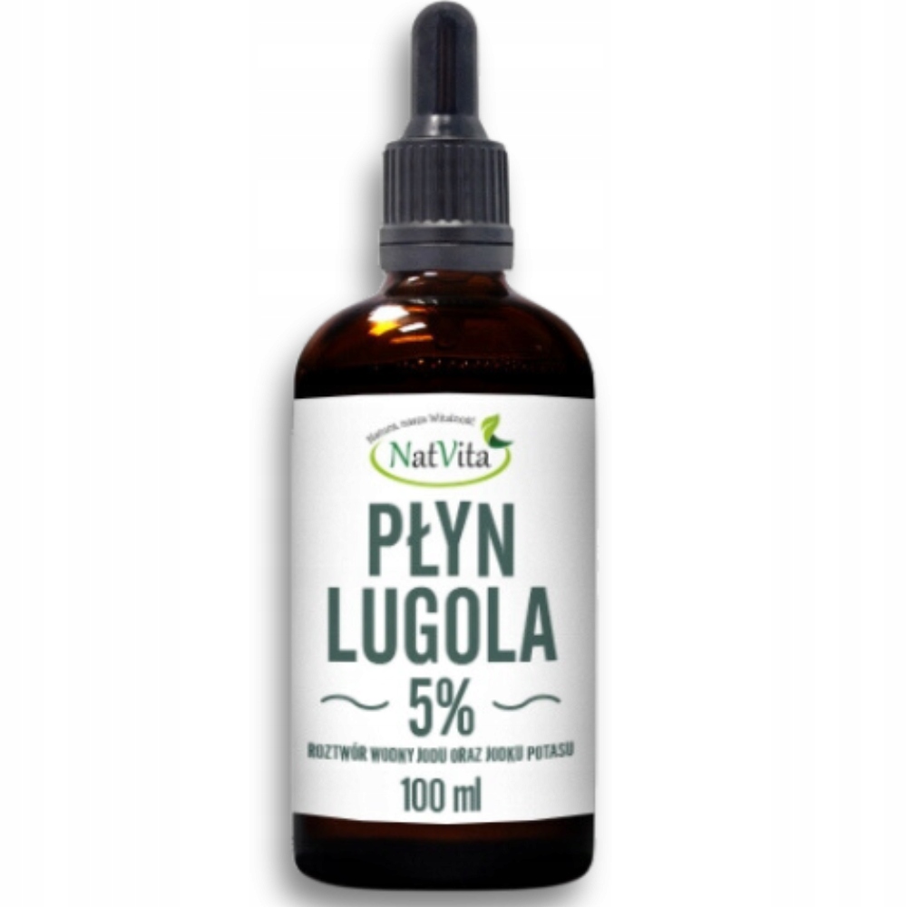 NatVita Płyn Lugola 5% 100ml + Książka Jod leczy Gatunek Zdrowie, pierwsza pomoc