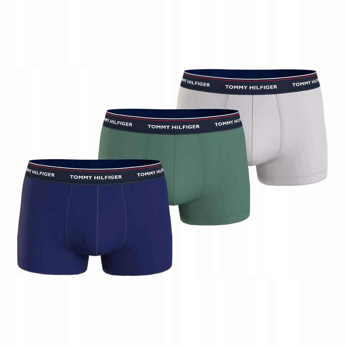 Tommy Hilfiger Bokserki Męskie Majtki 3P Granatowe/zielone/beżowe r.XL