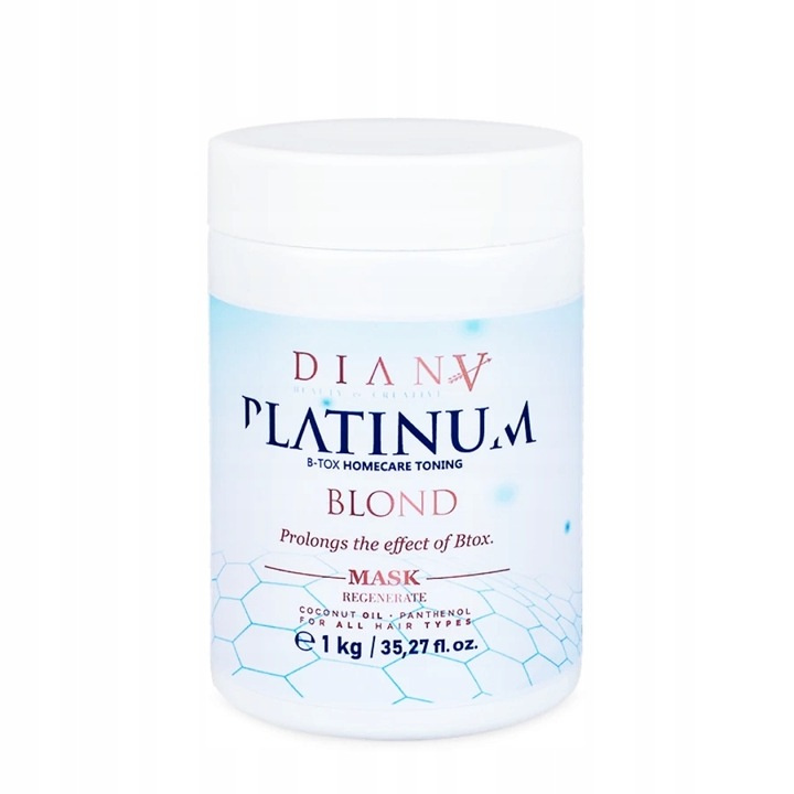 Diana Beauty Platinum Vyživující maska po ošetření neutralizuje odlesky 1000