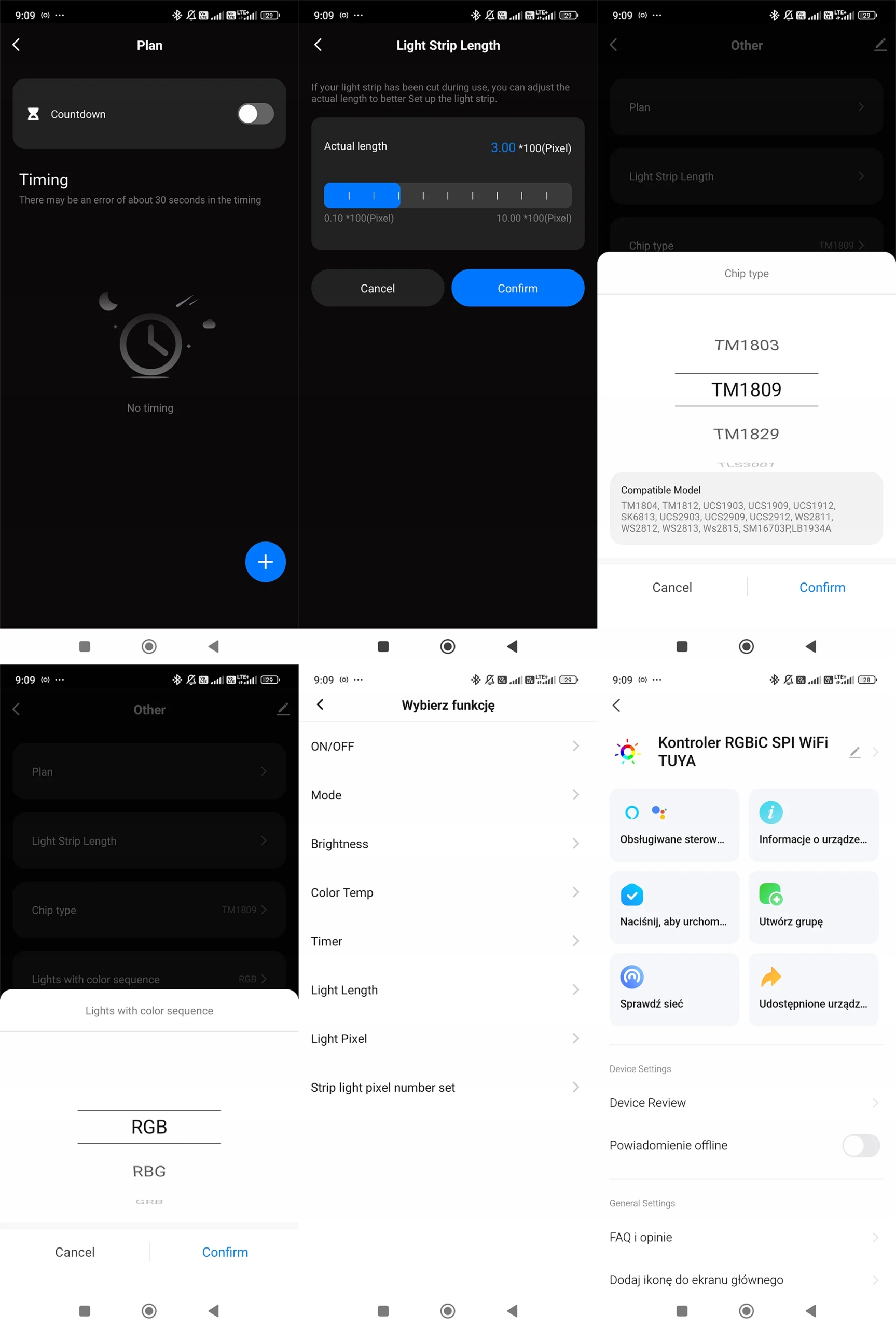 Kontroler LED COB SPI RGBIC NEON oświetlenie Seria SD WiFi+RF TUYA EAN (GTIN) 5906203620814