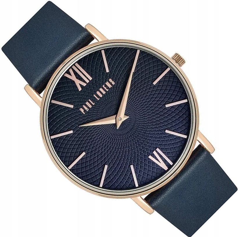 Elegantní Dámské Hodinky Paul Lorens PL11989A7-6F3 Tmavě Modré Slim Na Řemínku