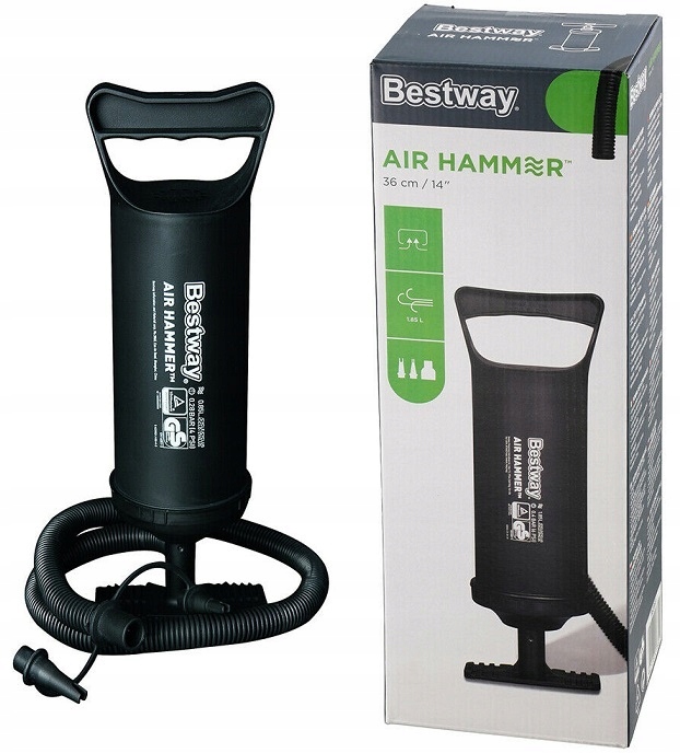 POMPKA Ręczna 30 cm TŁOKOWA BESTWAY 62002 Materac