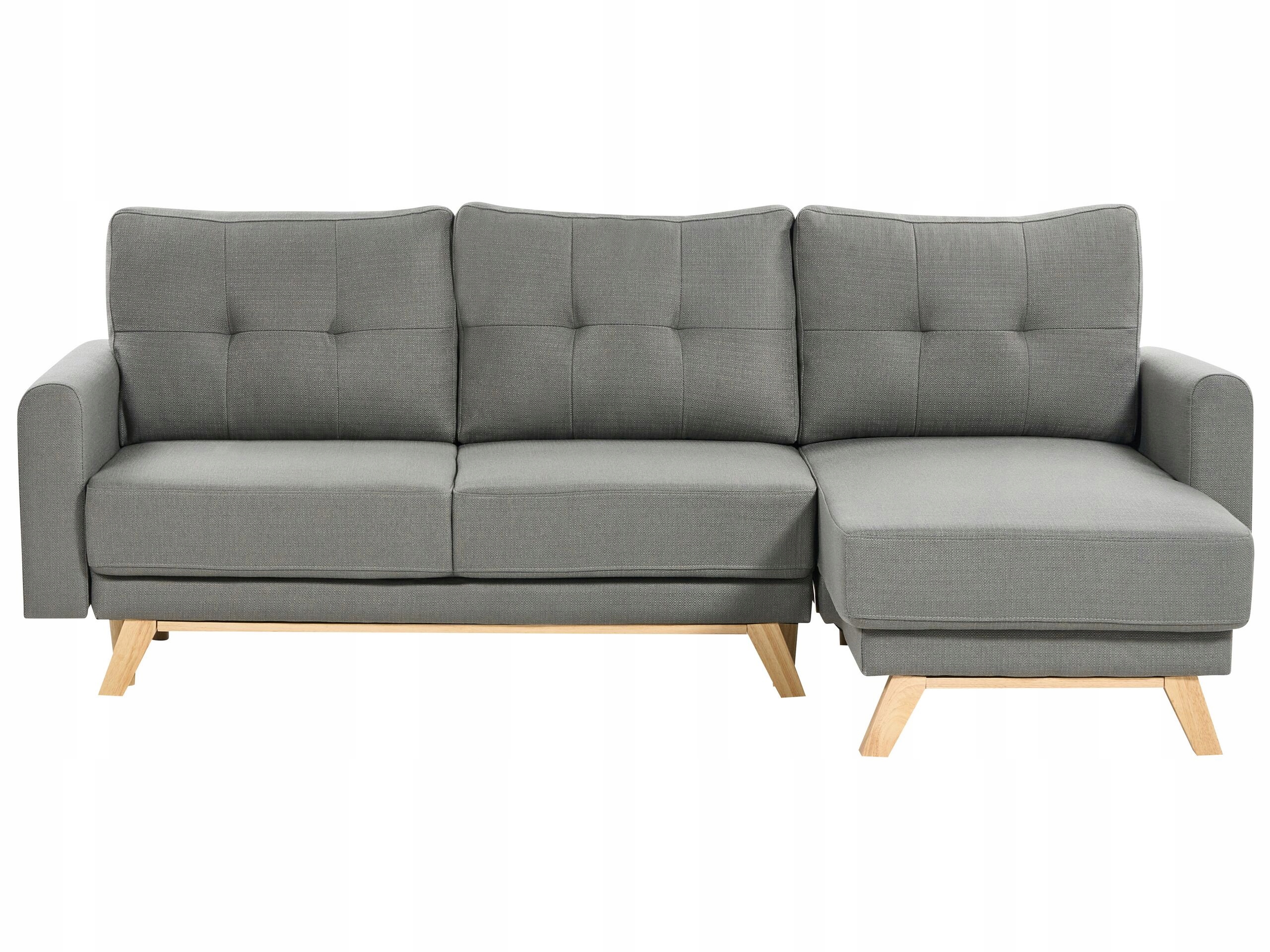 Sofa narożna lewostronna rozkładana szara