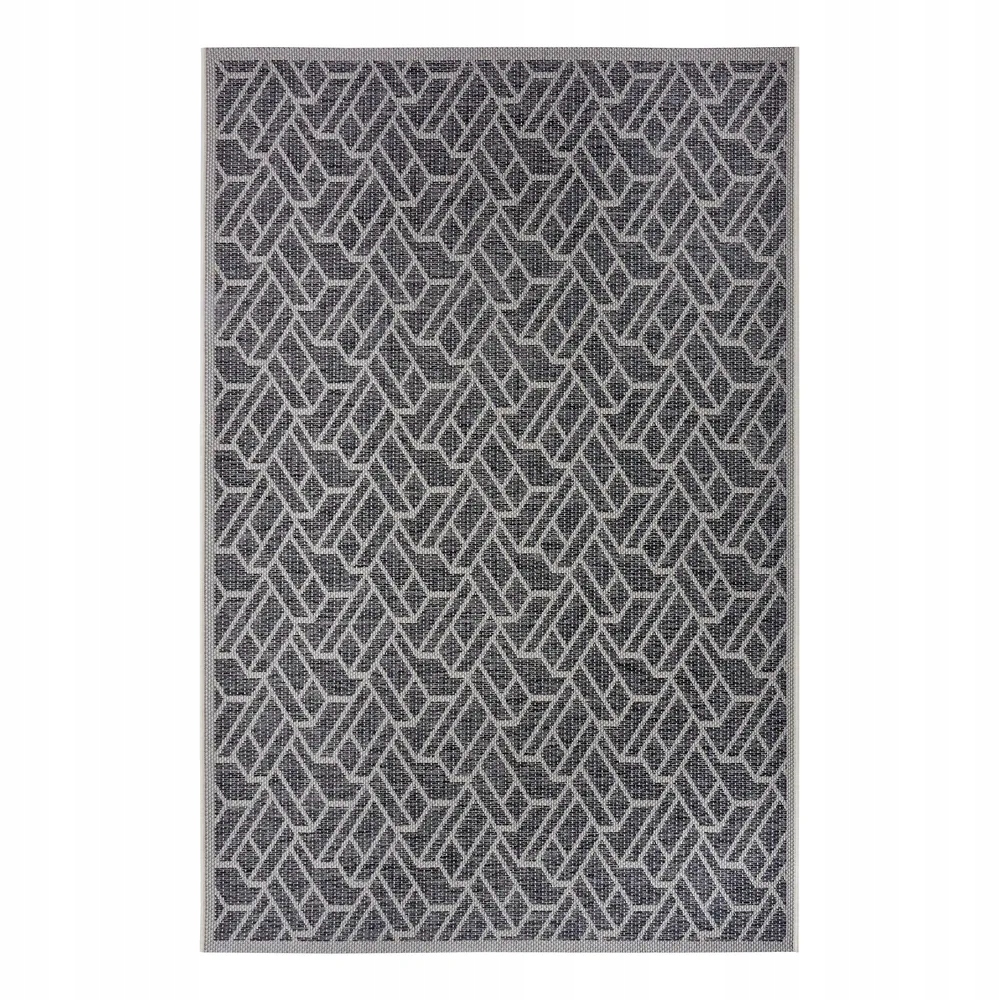 Koberec na terasu 200x290 cm typu sisal, plochý, šedo krémový