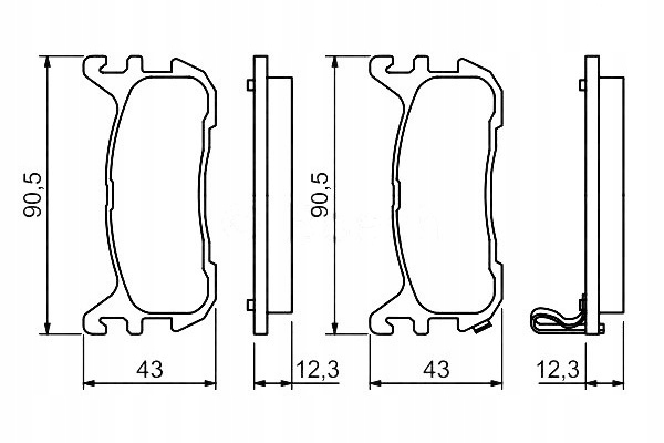 Bosch Komplet Brzdových Destiček Zadní Mazda MX-5 I, MX-5 Asistent řidiče #28
