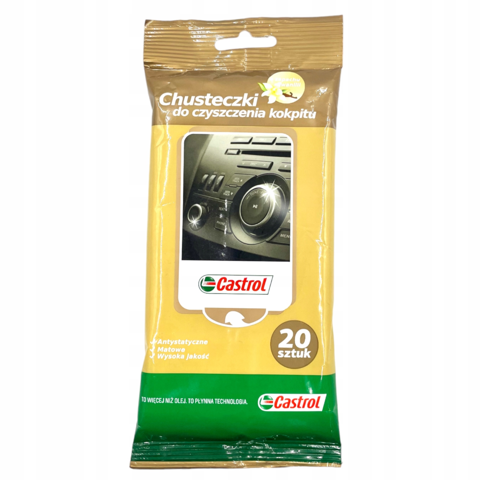 Ściereczki czyszczące Chusteczki Nawilżane Castrol Kokpit Auta Samochodu