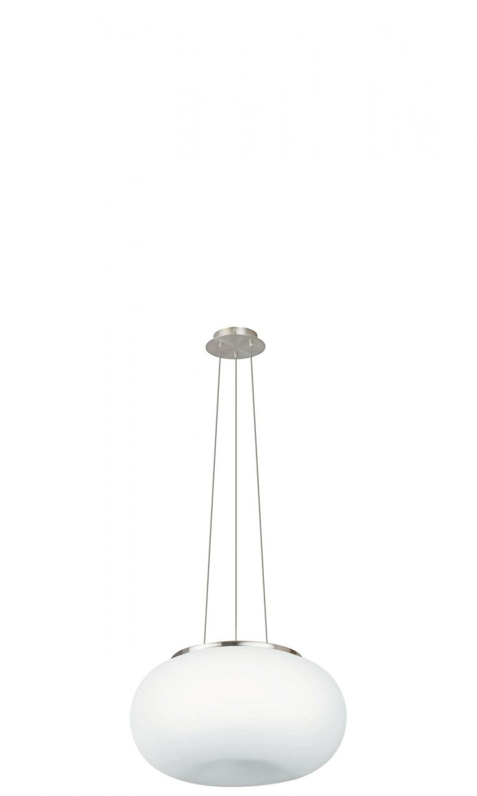 Závěsné svítidlo Eglo Optica E27 2x60W matný nikl/bílá sklo