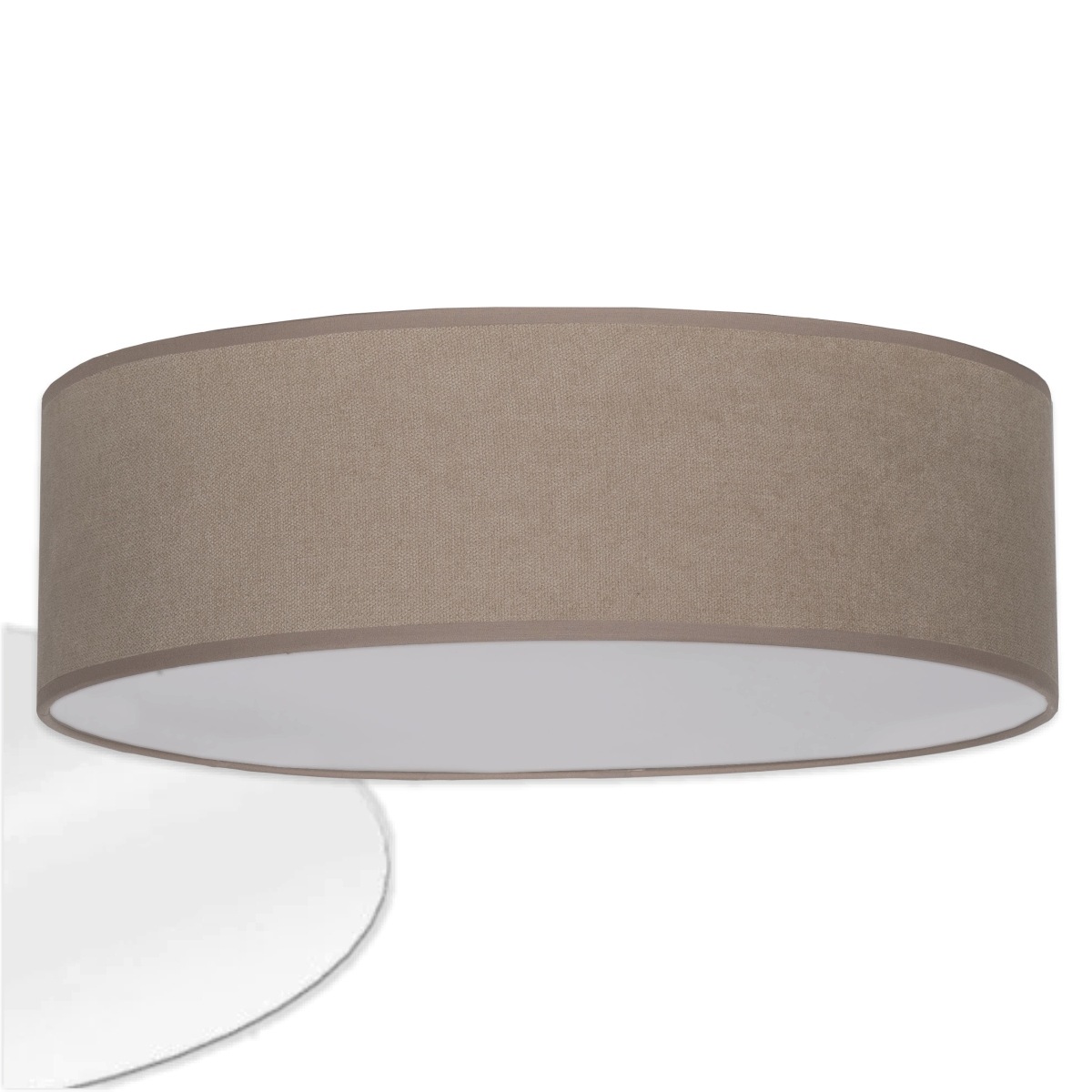 Stropní Svítidlo Nástěnný Led 60 W Kulatý Válec Béžový 40 cm 2 x E27 Univerzální