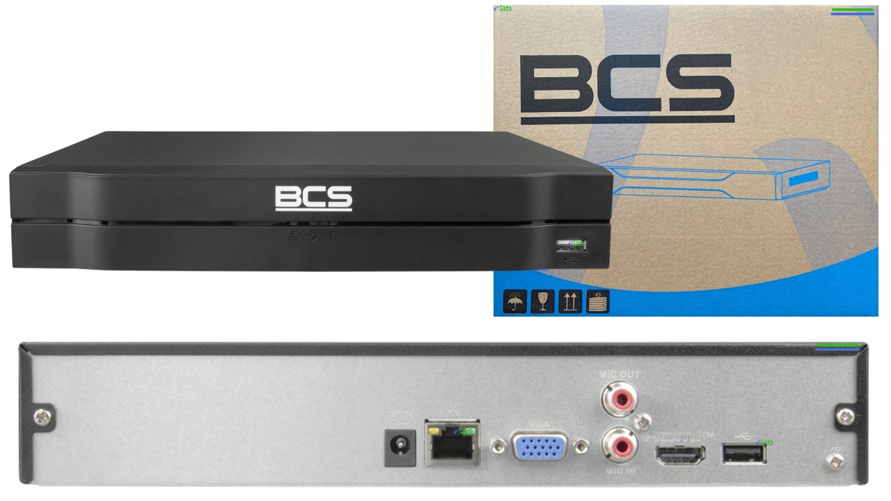 Rejestrator Ip BCS-L-NVR0401-4KE(2L) 4kanały 12MPx