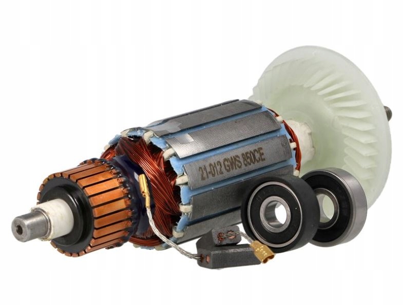 BOSCH GWS 850 C CE 8-125 8-100CE ZESTAW ŁOŻYSKA SZCZOTKI WIRNIK ZAMIENNIK