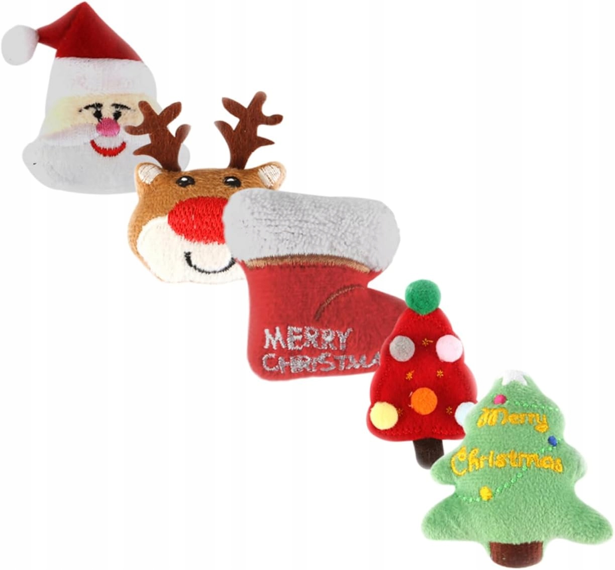 Levně 5 Kusů Kočka Plyšové Žvýkací hračky Zoubkování Hračky Domácí zvířata S