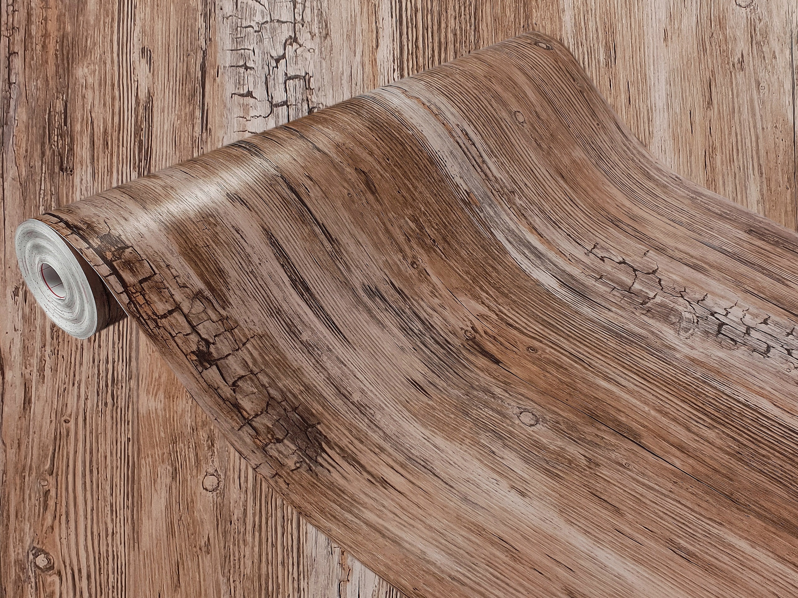 Samolepiaca dyha stará drevená nábytková fólia