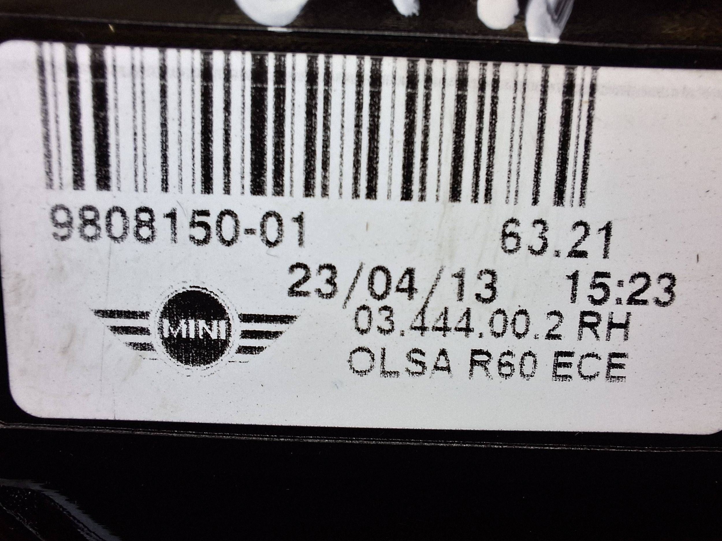 light rear part right MINI COOPER COUNTRYMAN R60 10-16 EU 9808150