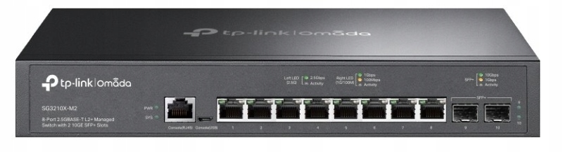 TP-Link SG3210X-M2 Switch L2+ Managed, 2x 10GLAN, 8x 2,5GLAN, 2x Sfp+, Oma