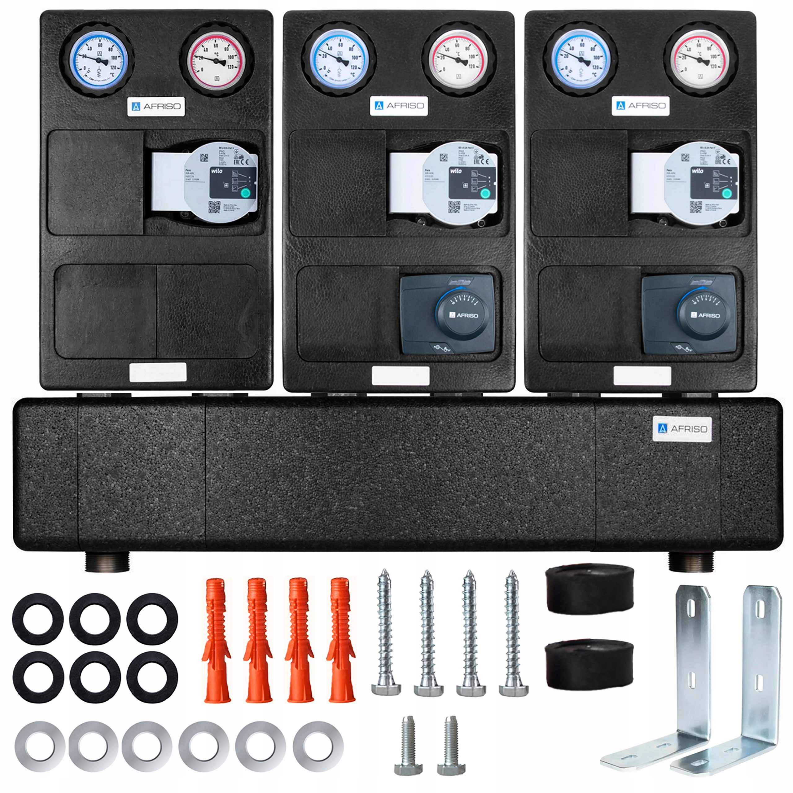 Čerpací Skupina Rozdělovač S Spojkou 3 Topné Okruhy S Podmícháním