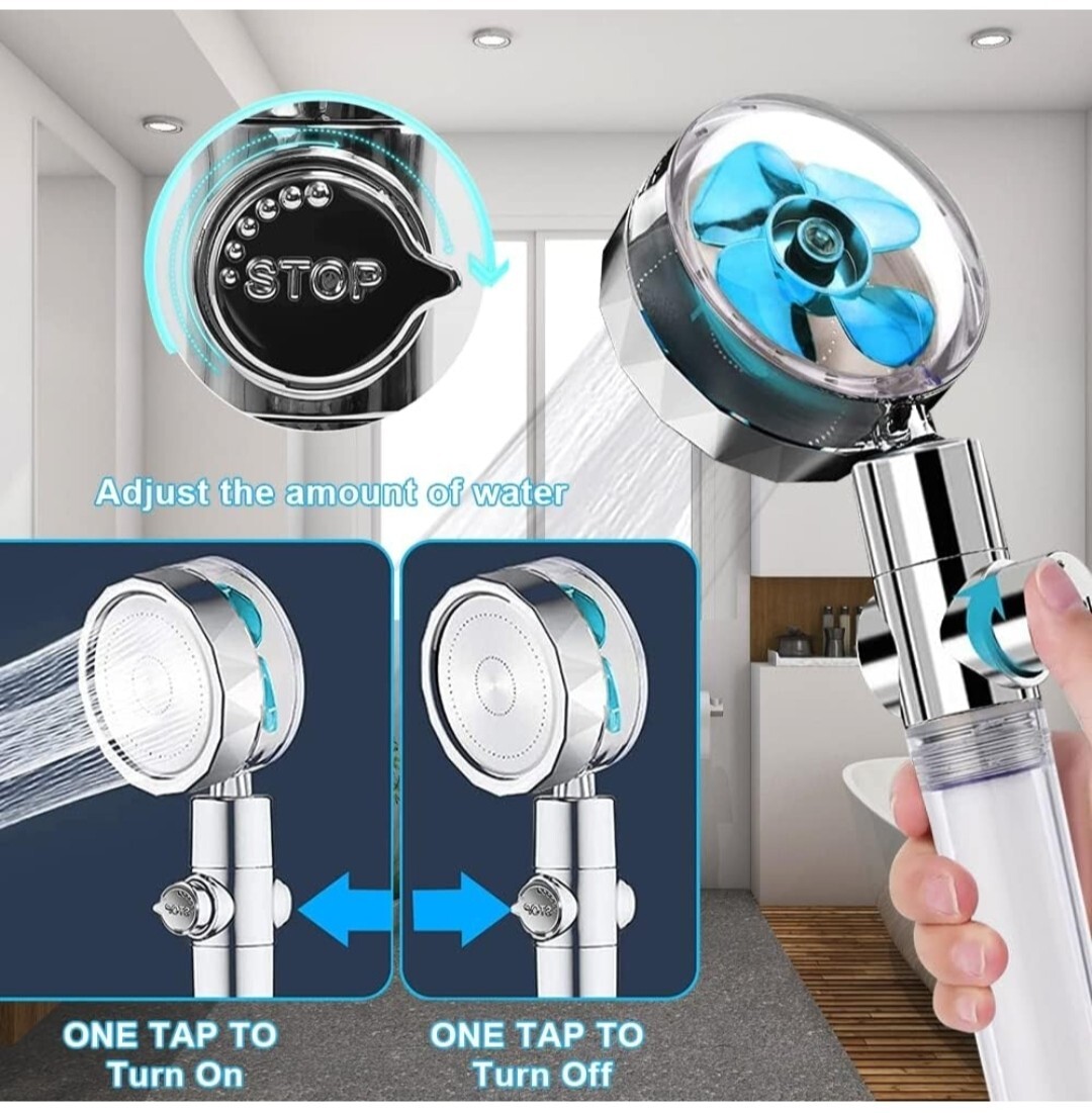 SŁUCHAWKA PRYSZNICOWA Z TURBINĄ WENTYLATOREM 360 + ROCZNY ZAPAS FILTRÓW Kod producenta GLOWICA TURBO ROCZNY ZAPAS FILTRÓW