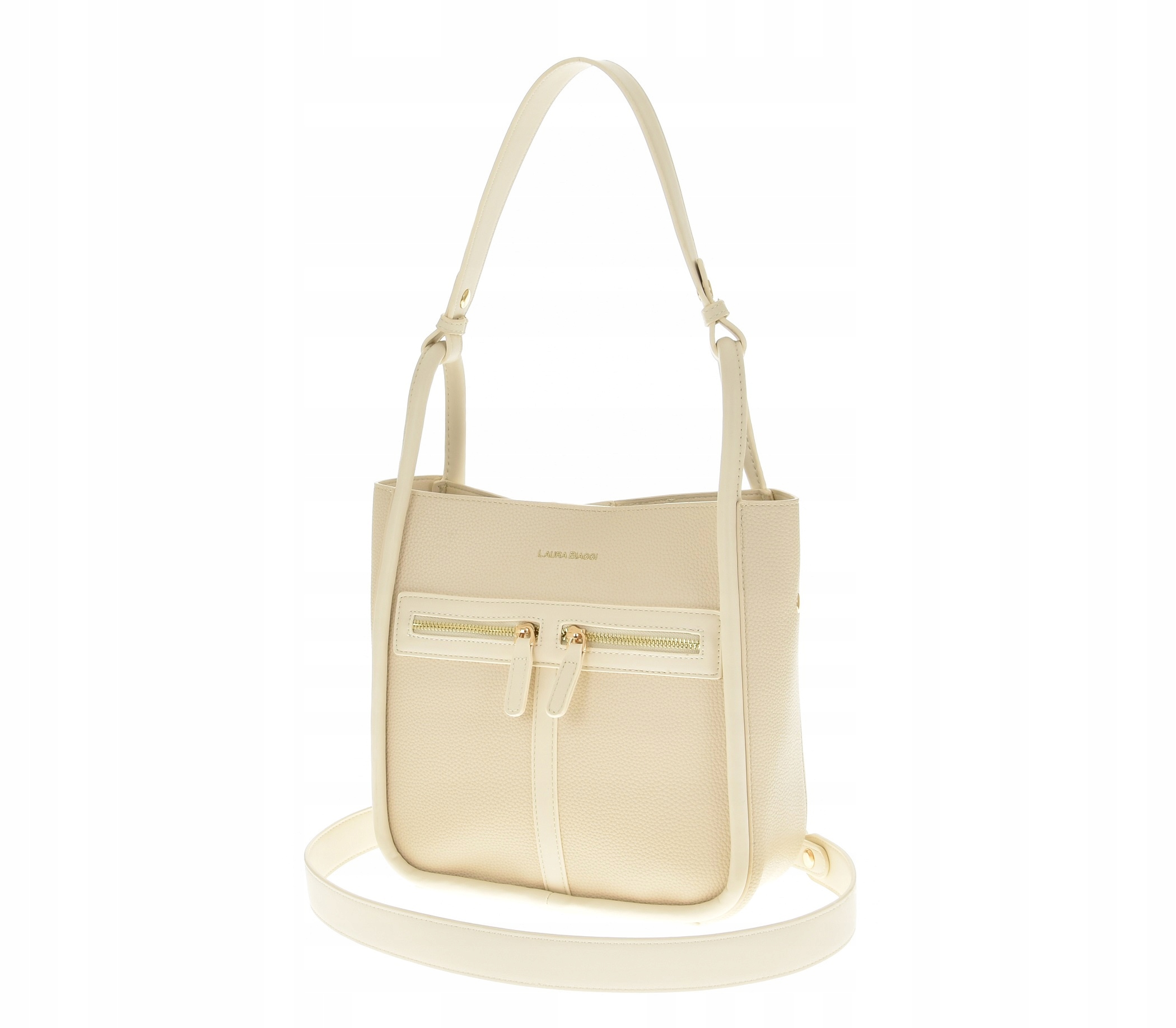 Dámská kabelka Laura Biaggi shopper kabelka přes rameno béžová elegantní přes rameno