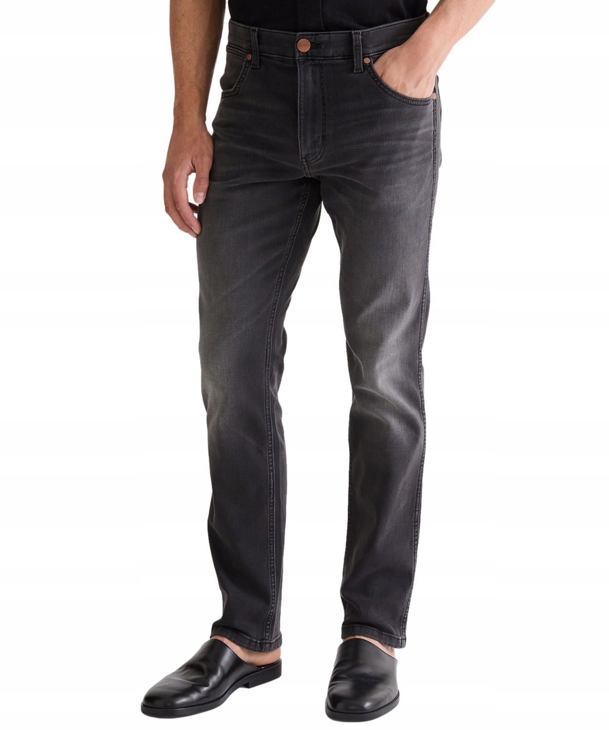 Džíny Wrangler Greensboro 112377796 Raven Ash W 40 L 34