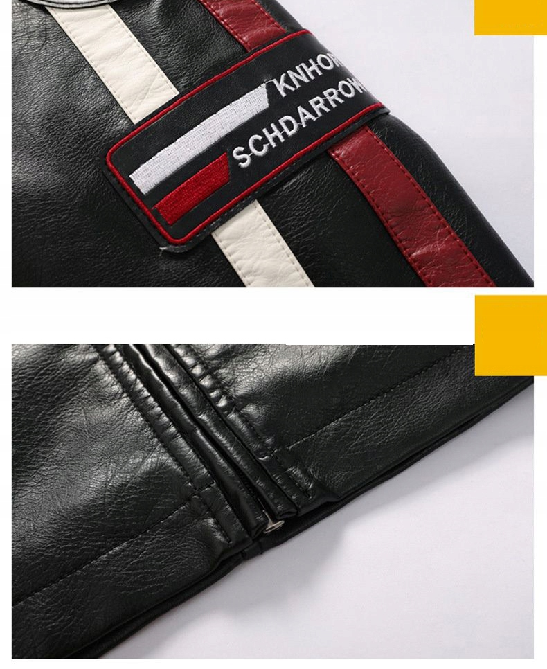 MĘSKA KURTKA MOTOCYKLOWA SKÓRZANA SPORTOWA Moda Model 188