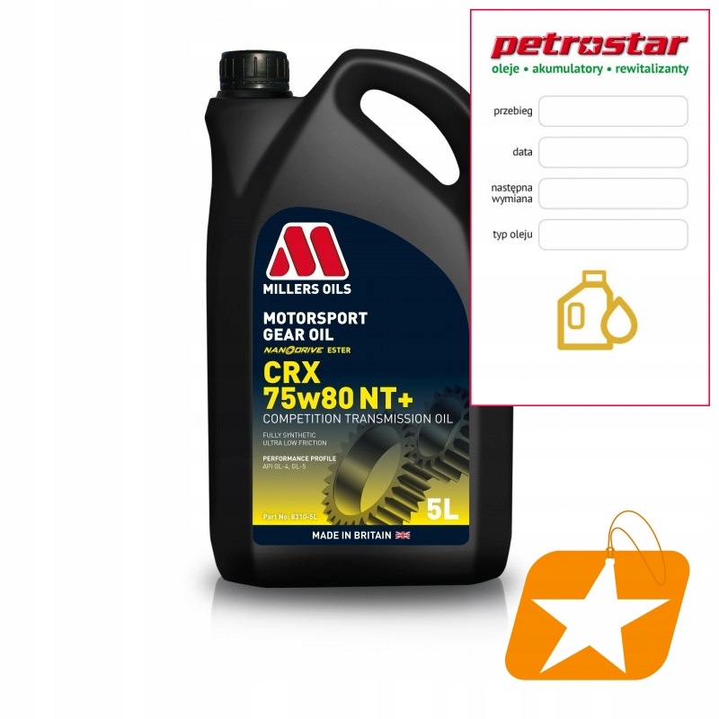 Millers Crx 75W80 Nt+ 5L