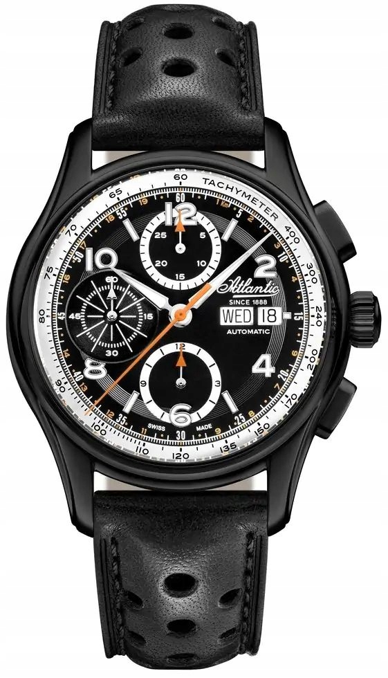 Atlantic Worldmaster Black Prestige Valjoux 55853.46.65 42mm 5ATM