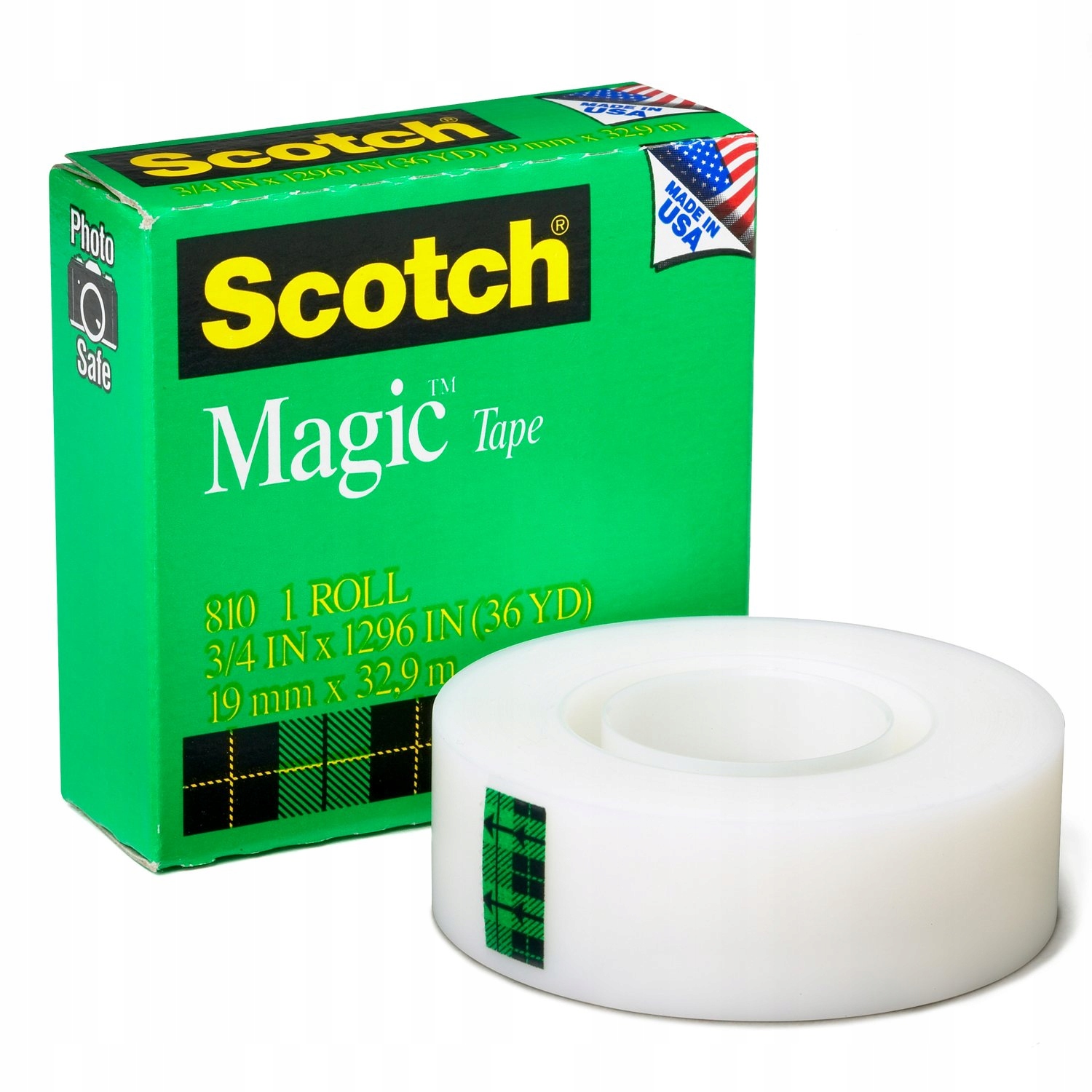 Scotch Ruban adhésif de bureau Magic 810, transparent mat, 19 mm x