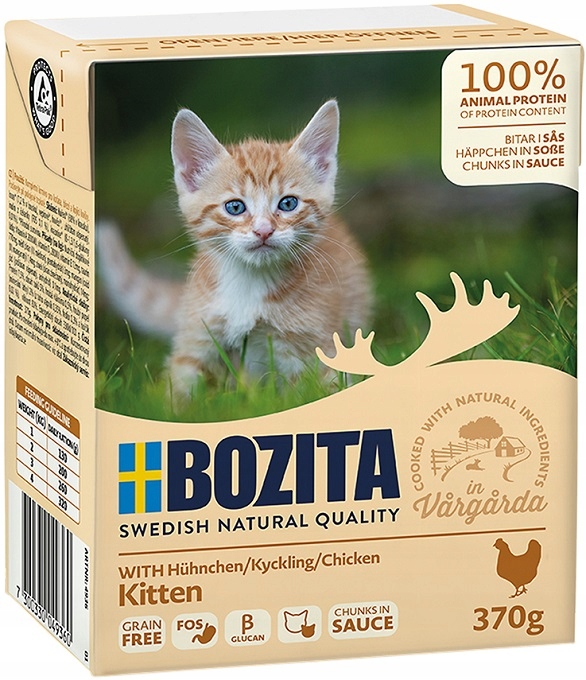 9 x Bozita Kitten kousky v omáčce 370 g kuřecí maso