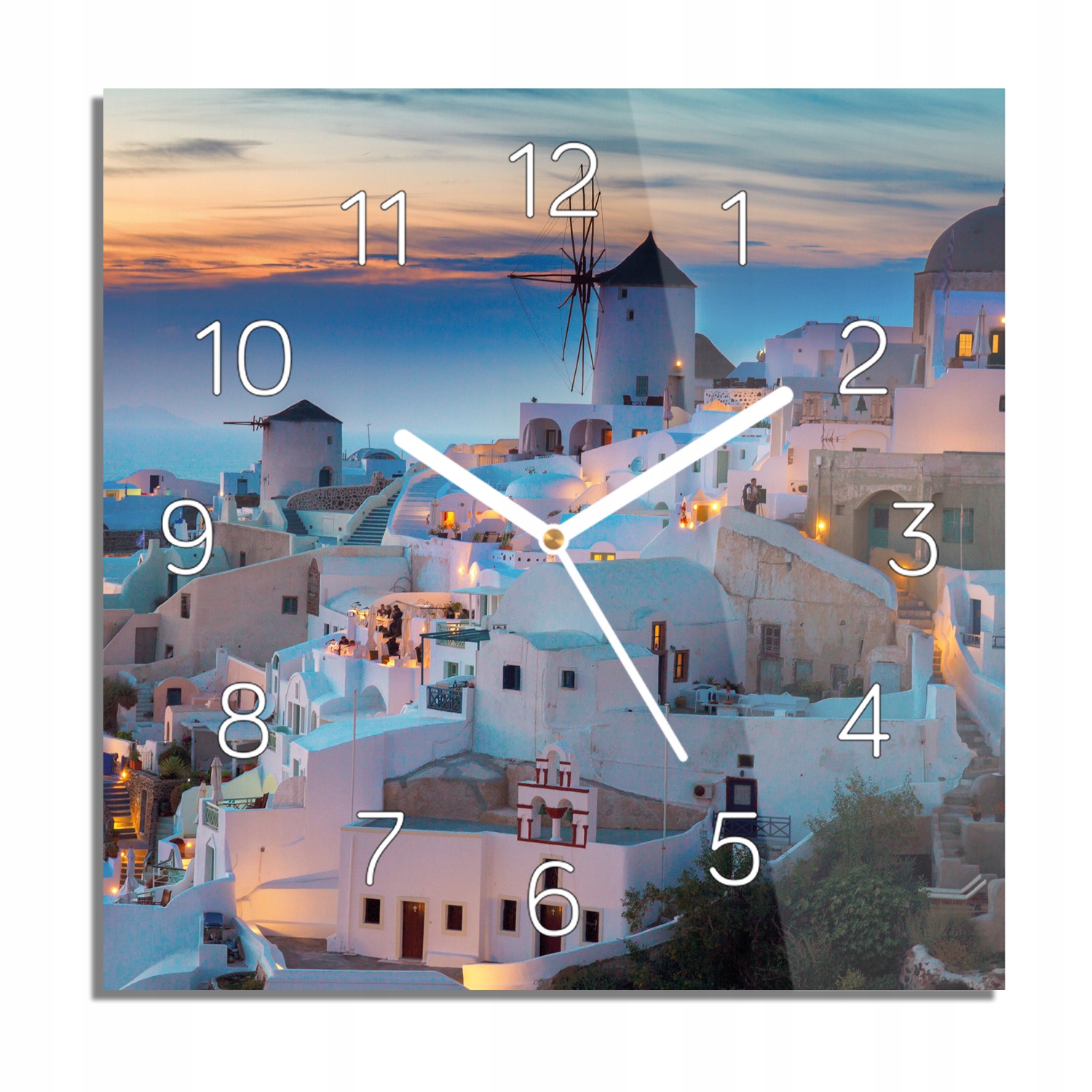 

Wiatrak wyspa domy foto-zegar do jadalni 30x30