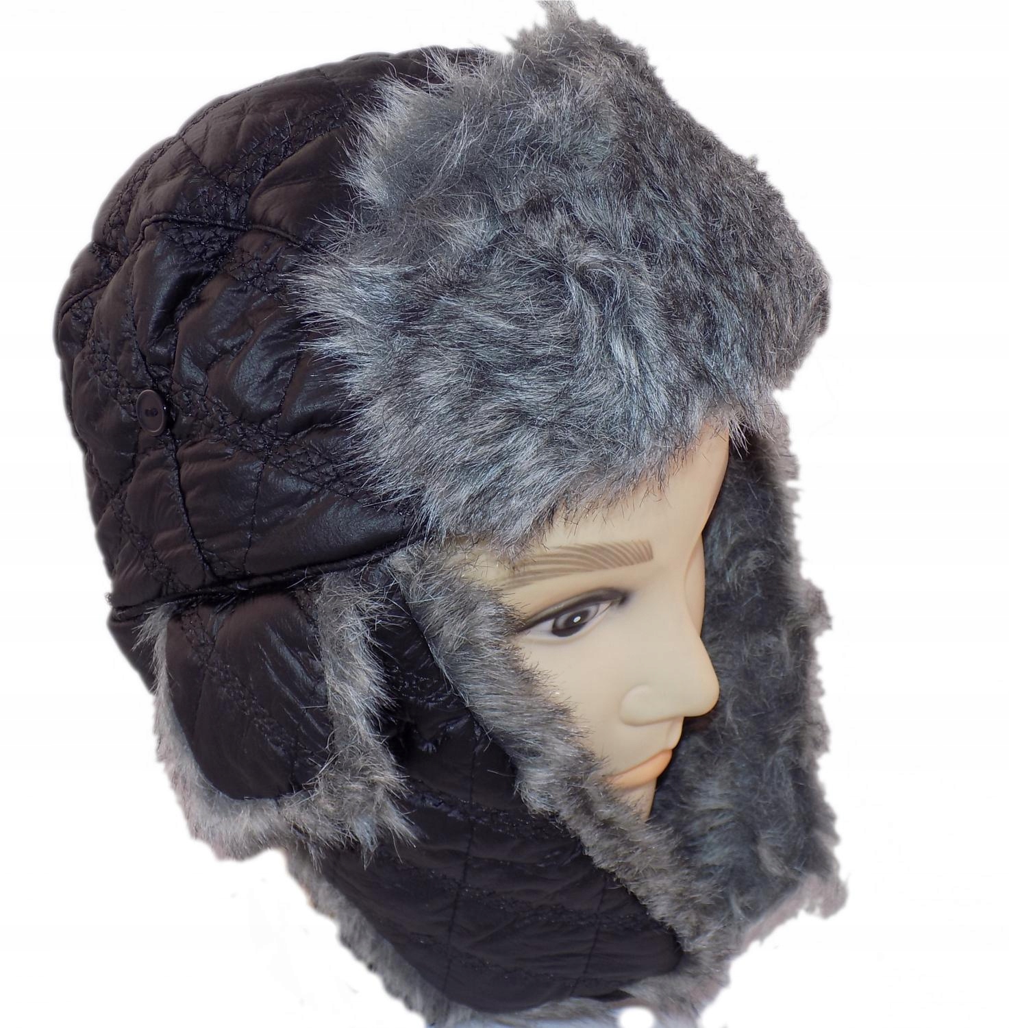 

Uszatka Pikowana Ciepła Czapka 60 CM